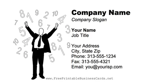 Accountant business card