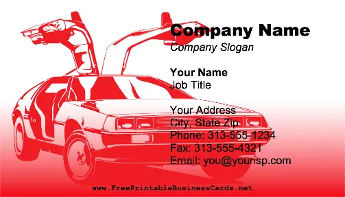 Red Automotive business card