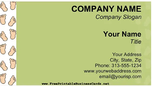 Baby Feet business card