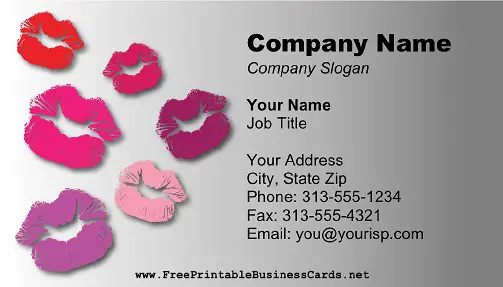Lipstick Lips business card