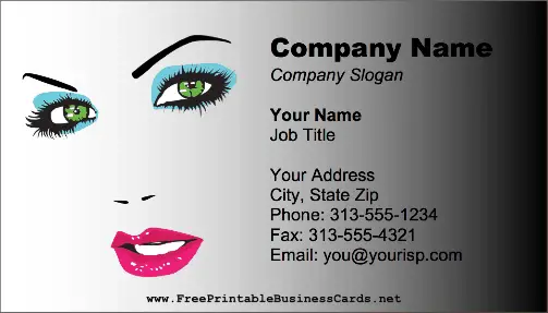 Beauty Salon - Shadow business card