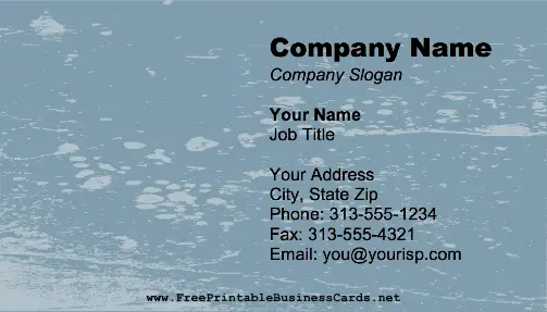 Blue Bubbles business card