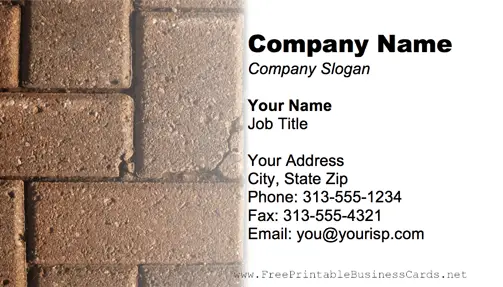 Brick Wall business card