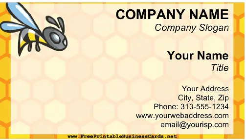 Bumble Bee business card