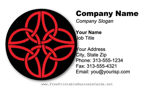 Celtic Pattern business card
