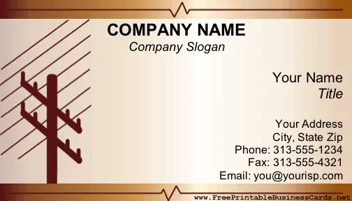 Electrical business card
