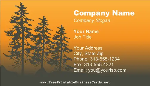 Yellow Forest business card