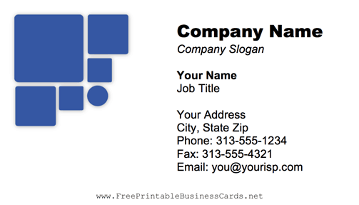 Geometric Shapes business card