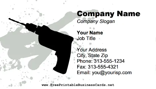 Handyman Drill business card