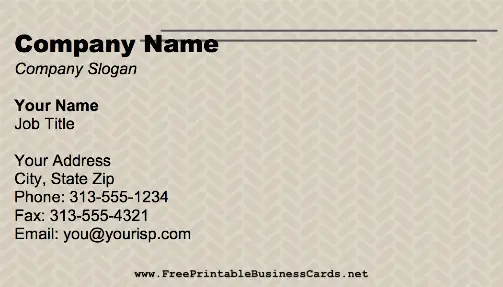Herringbone business card