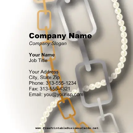 Jewelry Links Square business card