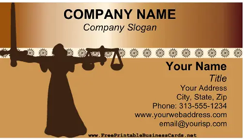 Legal business card
