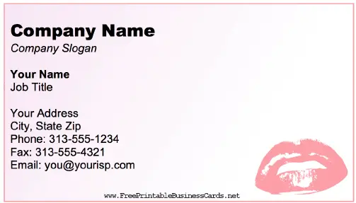 Lipstick business card