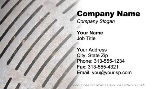 Metal Texture Metal Grill business card