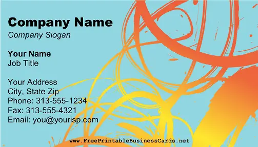 Abstract Painter business card