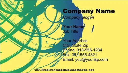 Abstract Painter 2 business card