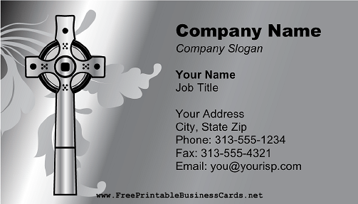 Silver Cross business card