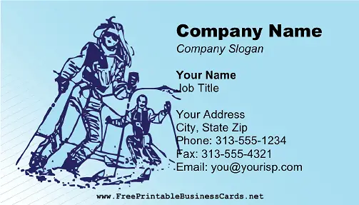 Skiing Instructor business card