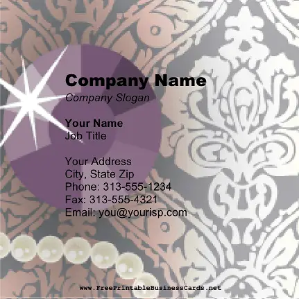 Jewel Stone Square business card