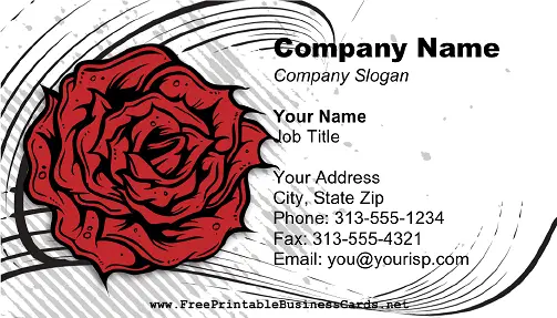 Modern Rose business card