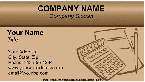 Tax Prep business card