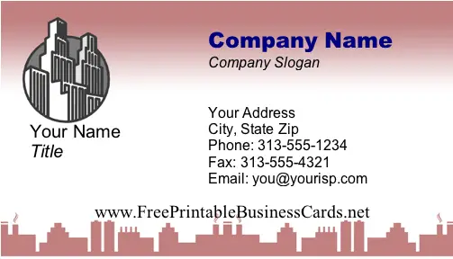Skyscrapers business card