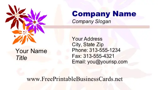 Flowers #1 business card