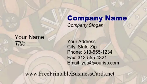 Funky #4a business card