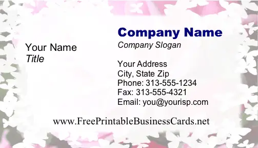 Rose business card
