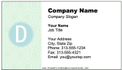 Colorful D Monogram business card