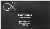 Elegant K Monogram business card