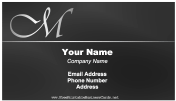 Elegant M Monogram business card