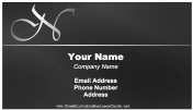 Elegant N Monogram business card