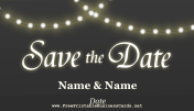 String Lights Save The Date Card