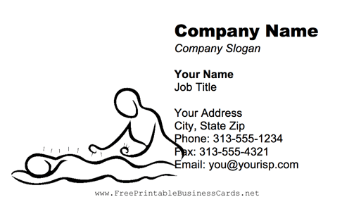 Acupuncture Blue business card
