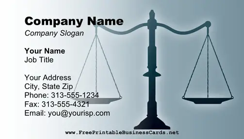 Advocate business card