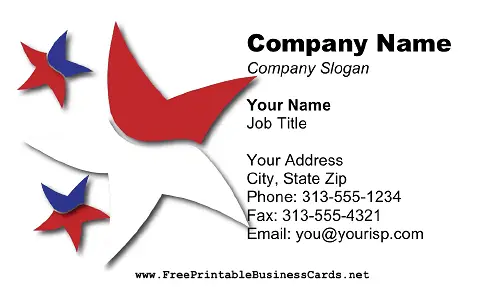 Patriotic Stars business card