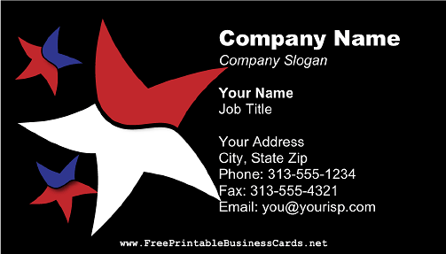 American Stars business card