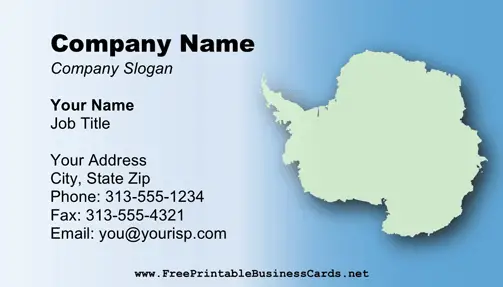 Antarctica business card