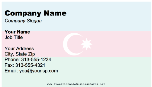 Azerbaijan business card