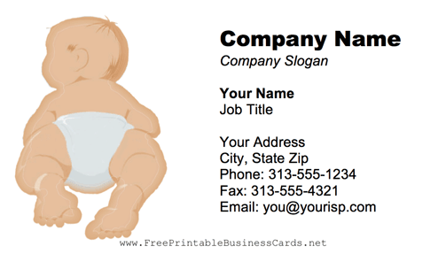 Baby Blue business card