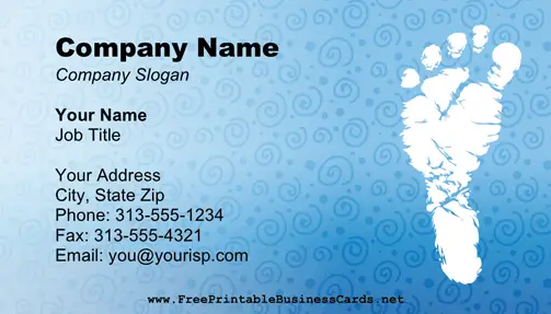 Baby Shower business card