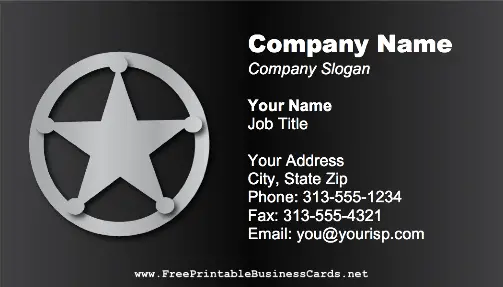 Silver Badge business card
