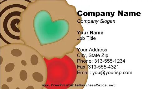 Cookie Business business card