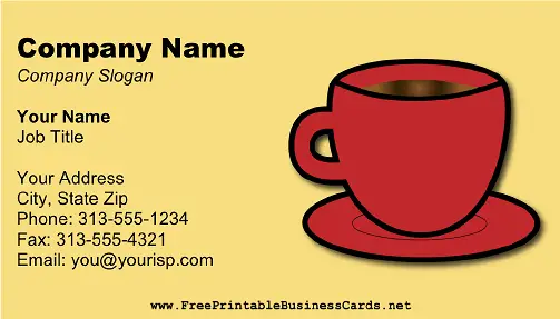 Espresso business card