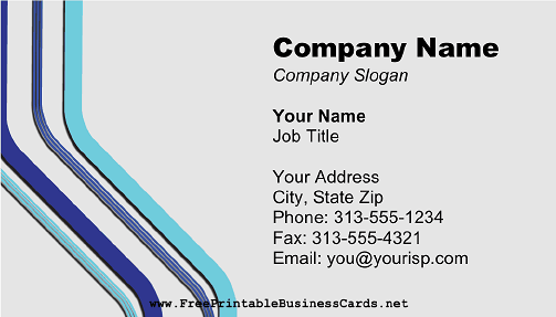 Blue And Gray Lines business card