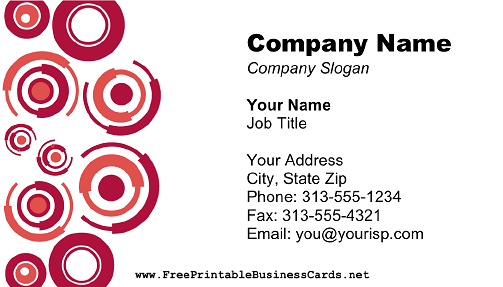 Red Circles business card