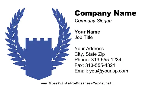 Blue Shield business card