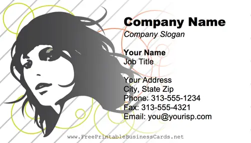 Beautiful Woman business card