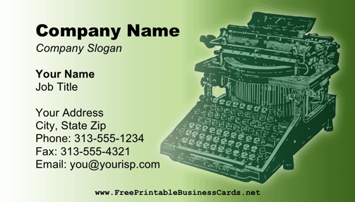 Blogger business card